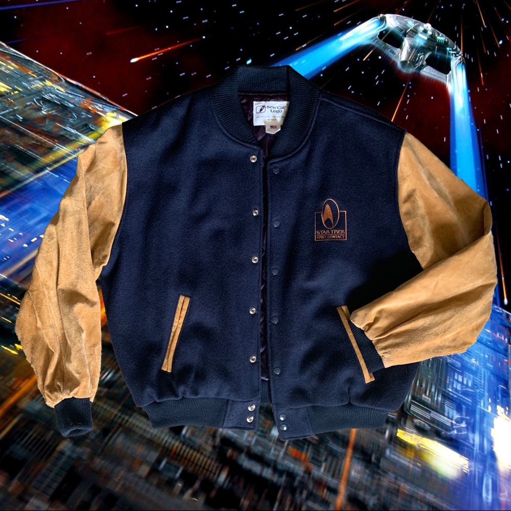 VERY RARE Star Trek Leather and Wool Letterman